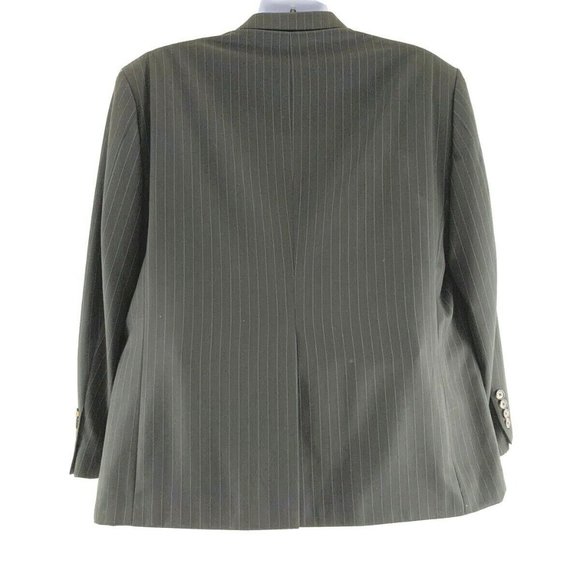 Stafford Men's Suit. Brown, Pin Striped. Pleated Pants. 42S Coat. 38 x 30 Pants. - Picture 3 of 12